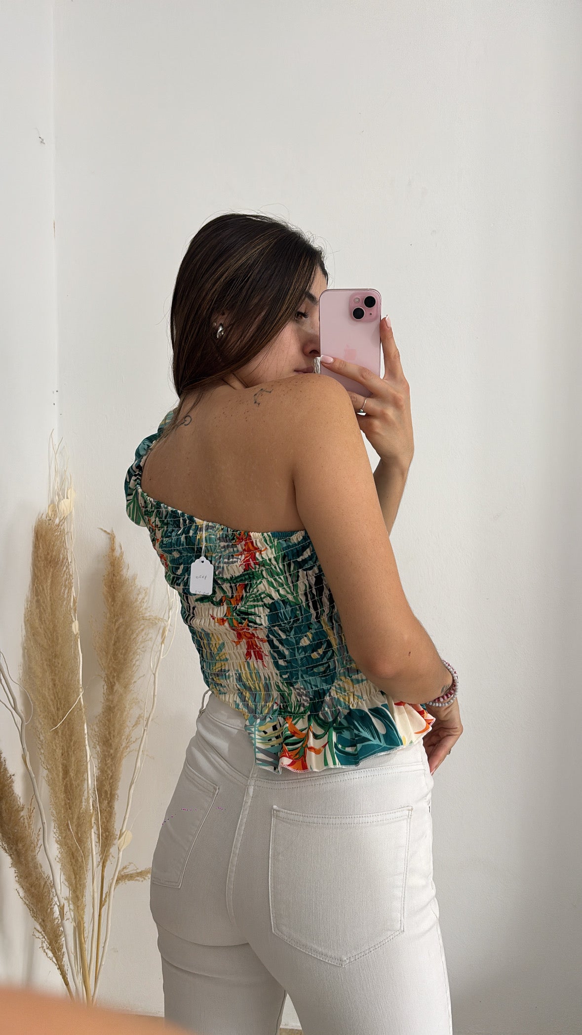 Blusa elastico una manga talle L