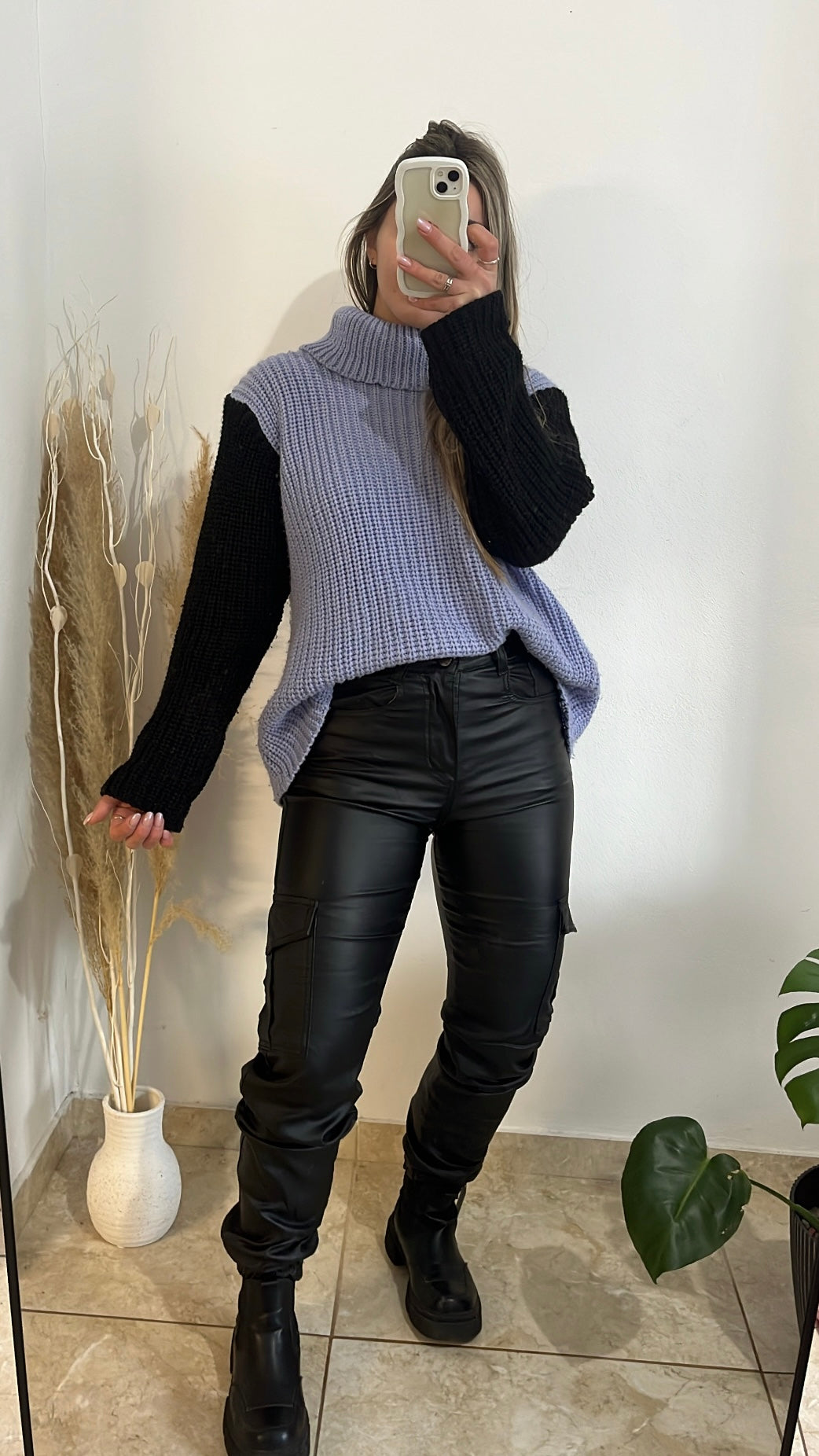 Cargo engomado negro talle 26