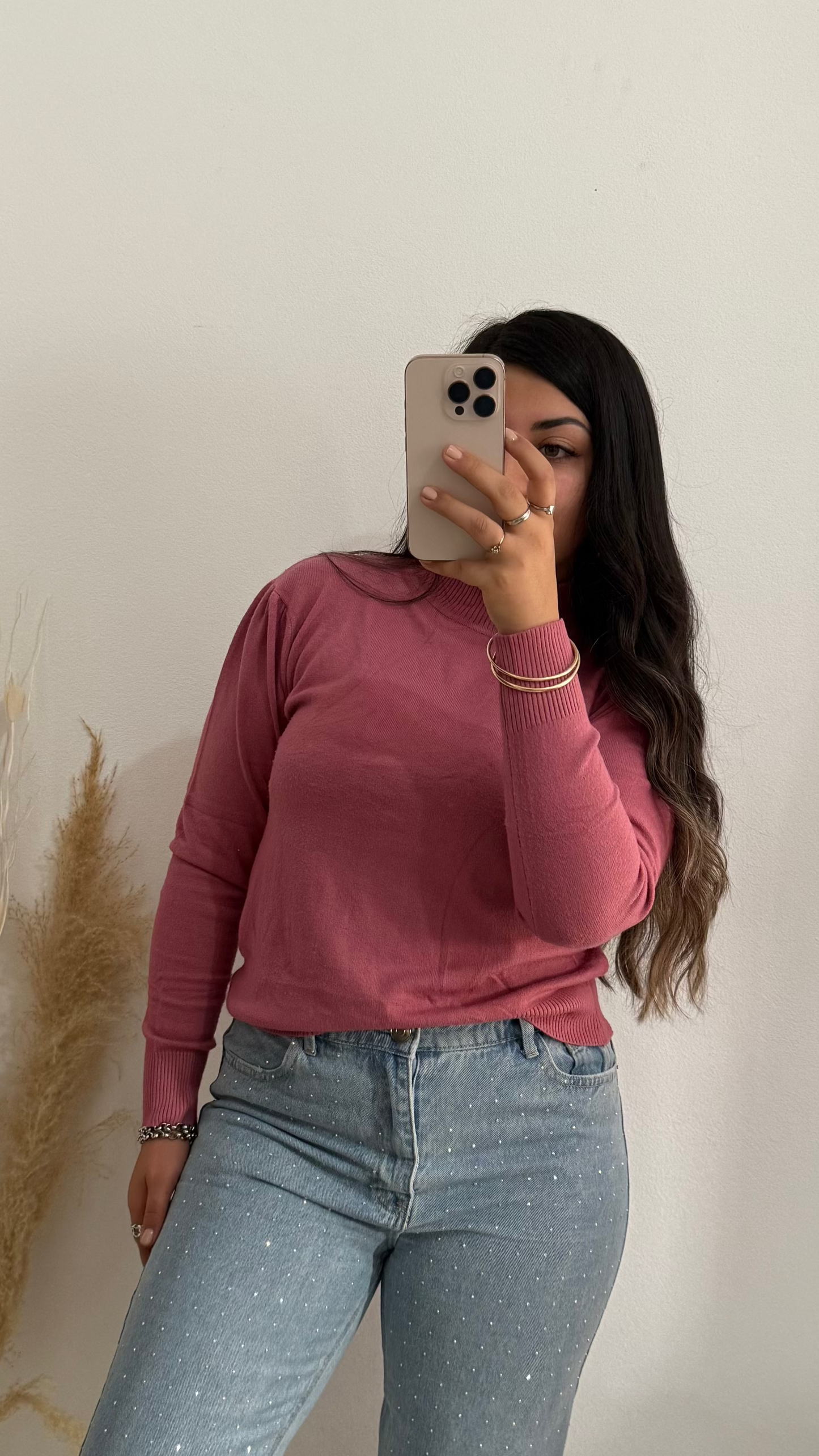 Polera rosada talle M