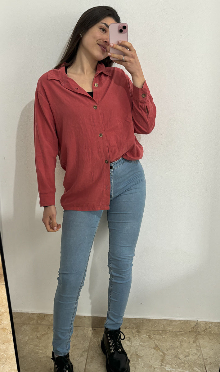 Jeans chupin celeste talle 26