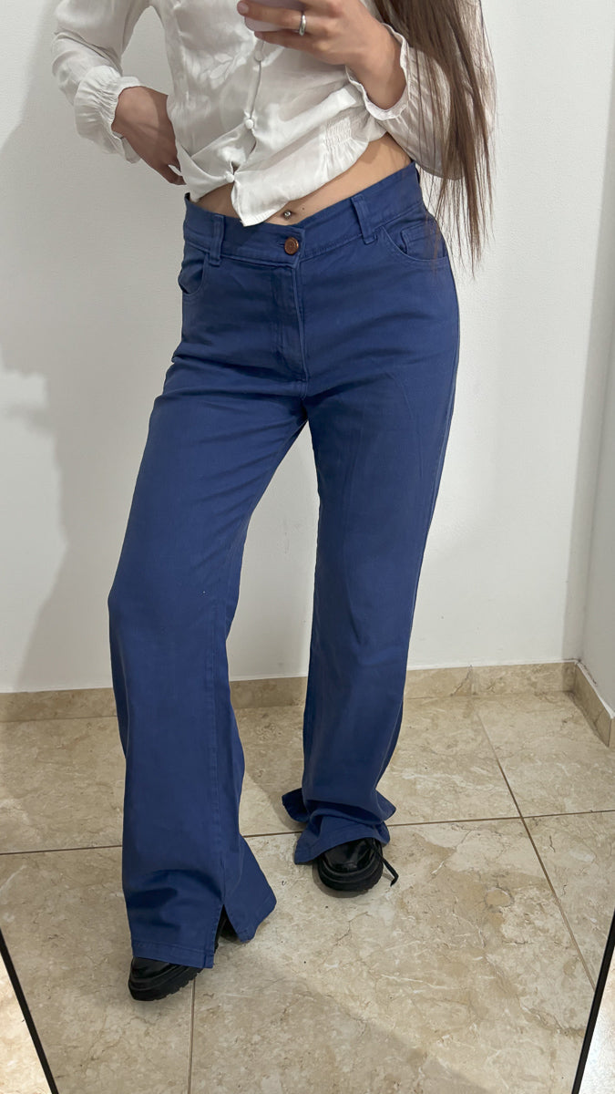 Jeans wide leg semi oxford talle 42