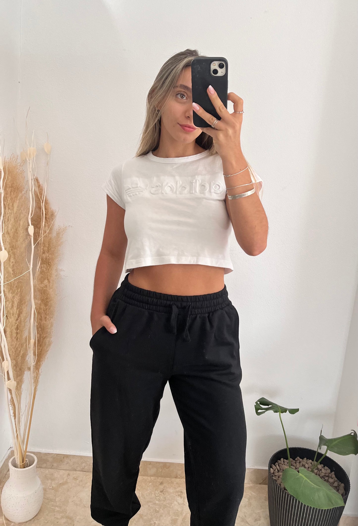 Remera CROP adidas talle SM