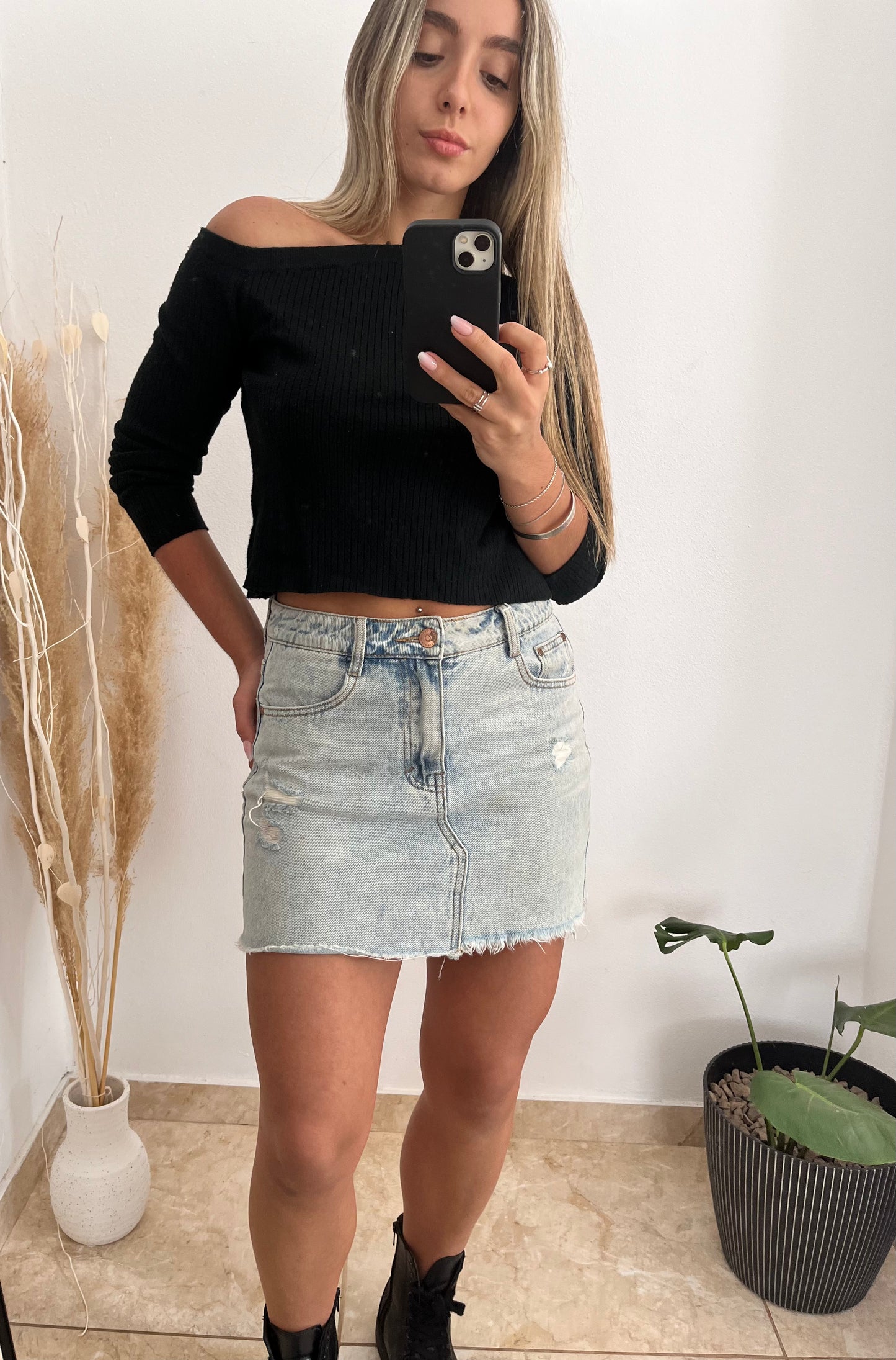 Pollera de jeans RUSTY talle S