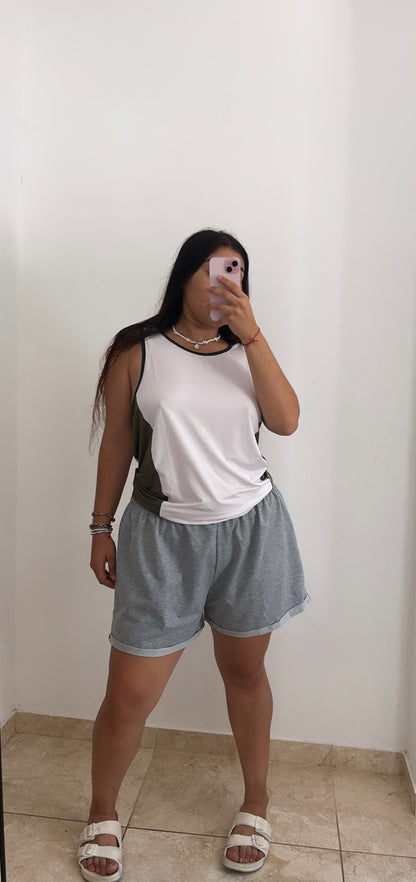 Short gris deportivo talle XL