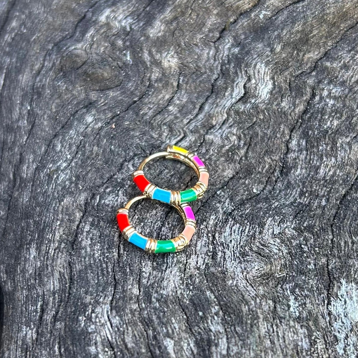 Caravanas multicolor grandes