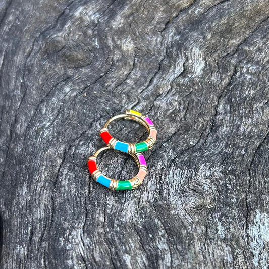 Caravanas multicolor grandes