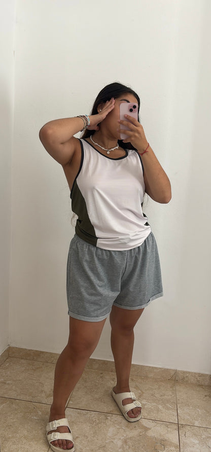 Short gris deportivo talle XL
