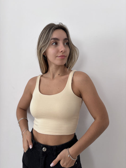 Musculosa beige talle m