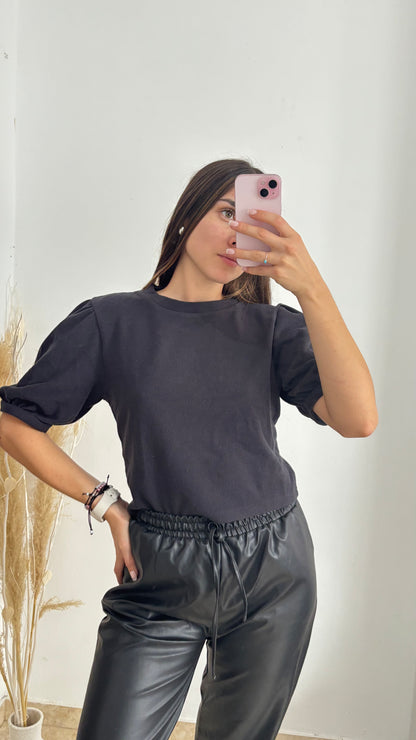 Remera ZARA mangas globo talle L