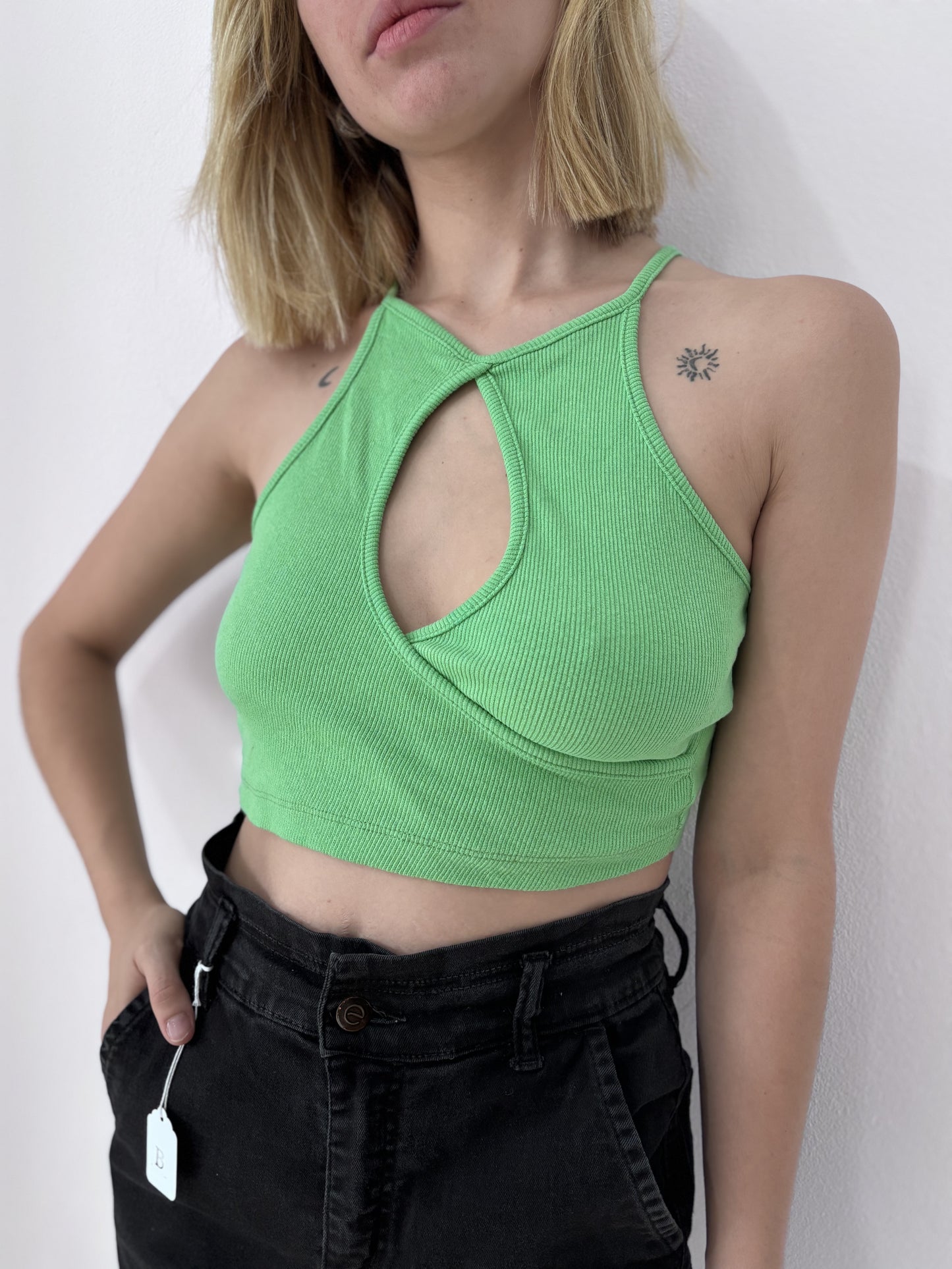 Top verde talle S